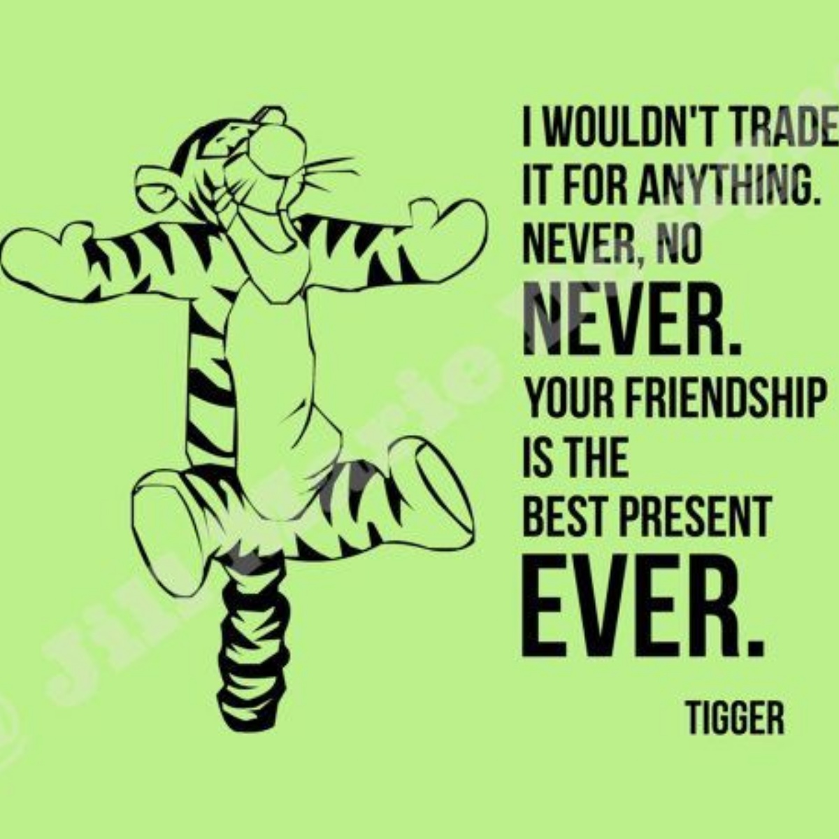 So you can tell your friend. Trend is your friend.